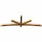 Ekena Millwork Alberta Rough Sawn Timber Gable Bracket, Western Red Cedar, 108"W x 36"H x 4"D x 4"F, 8/12 Pitch GBW108X36X0404ALB00RWR - alternate 4